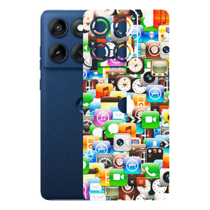 Motorola Phone Skins (All Models) - All Apple Icons - Matte Finish (M-93) Motorola Edge 60