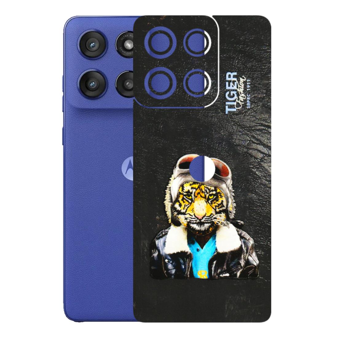 Motorola Phone Skins (All Models) - Rider Tiger - 3D Embossed Finish (L-113) Motorola Edge 60 Stylus