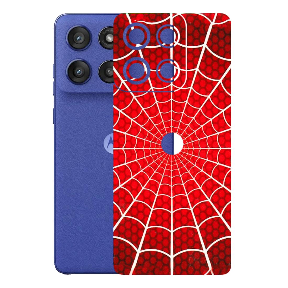 Motorola Phone Skins (All Models) - Classic Spidey Web - 3D Embossed Finish (L-115) Motorola Edge 60 Stylus