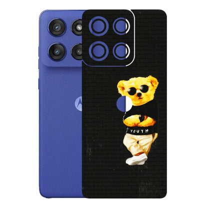 Motorola Phone Skins (All Models) - Classy Teddy Bear - 3D Embossed Finish (L-116) Motorola Edge 60 Stylus