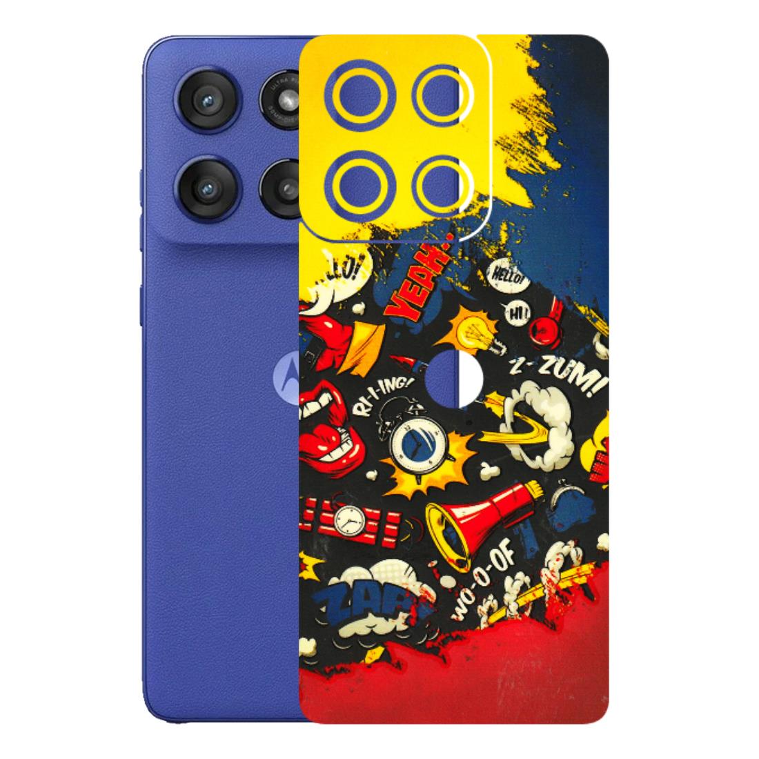 Motorola Phone Skins (All Models) - Pacific Doodle Art - 3D Embossed Finish (L-120) Motorola Edge 60 Stylus