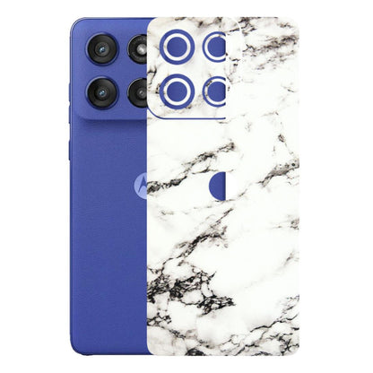 Motorola Phone Skins (All Models) - Black and White Marble Texture - 3D Embossed Finish (L-124) Motorola Edge 60 Stylus
