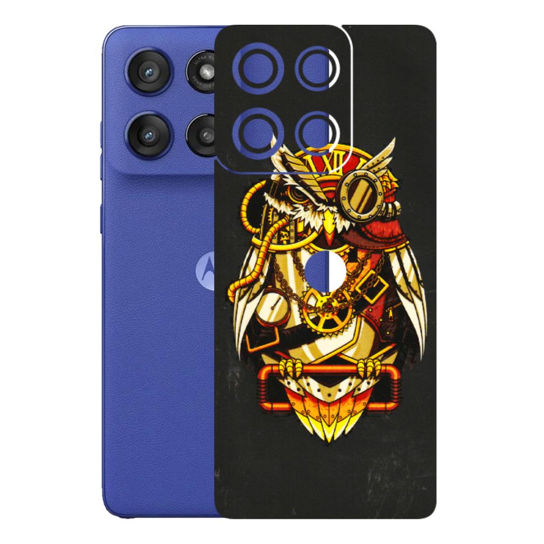 Motorola Phone Skins (All Models) - Classy Smart Owl - 3D Embossed Finish (L-144) Motorola Edge 60 Stylus
