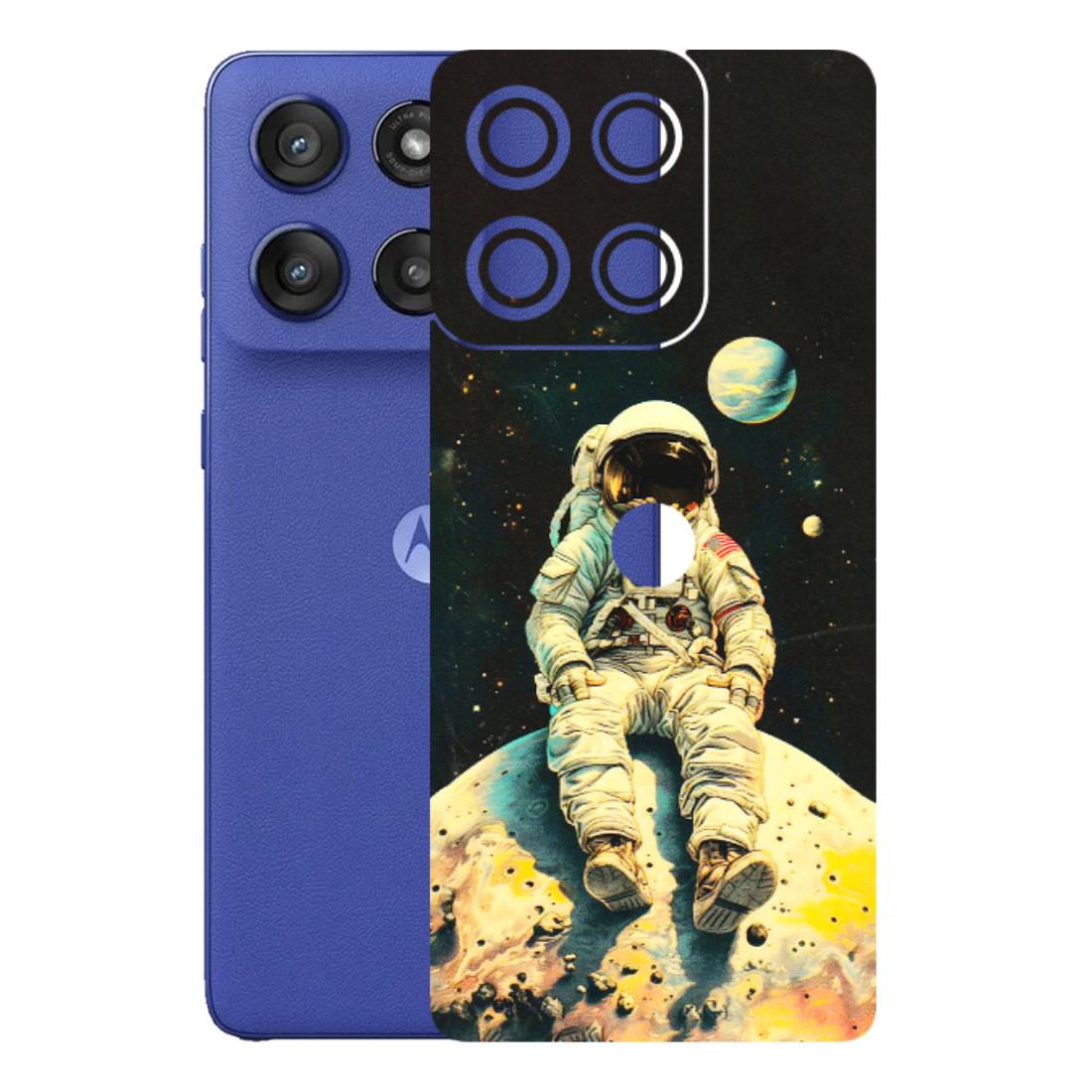 Motorola Phone Skins (All Models) - Astronaut in Space - 3D Embossed Finish (L-16) Motorola Edge 60 Stylus