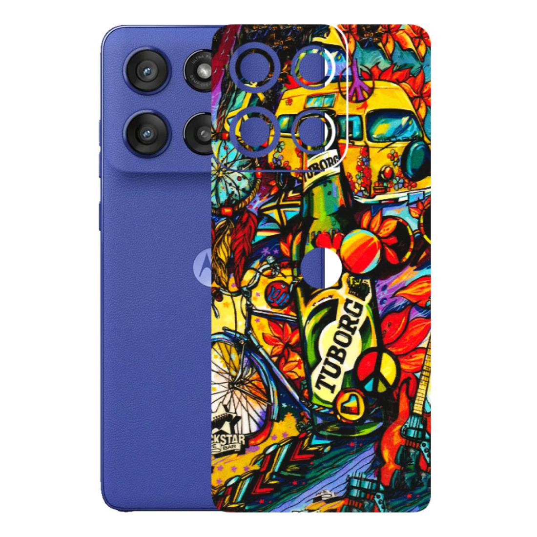 Motorola Phone Skins (All Models) - Cool Beer Bottle - 3D Embossed Finish (L-193) Motorola Edge 60 Stylus