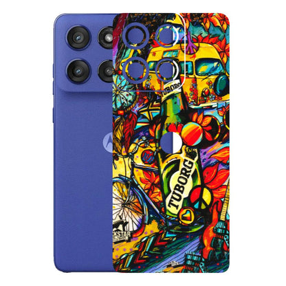Motorola Phone Skins (All Models) - Cool Beer Bottle - 3D Embossed Finish (L-193) Motorola Edge 60 Stylus