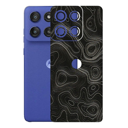 Motorola Phone Skins (All Models) - Black Swirl - 3D Embossed Finish (L-196) Motorola Edge 60 Stylus