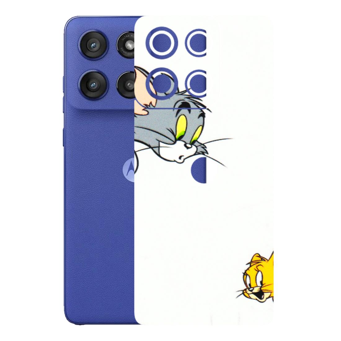 Motorola Phone Skins (All Models) - Cute Tom And Jerry - 3D Embossed Finish (L-220) Motorola Edge 60 Stylus