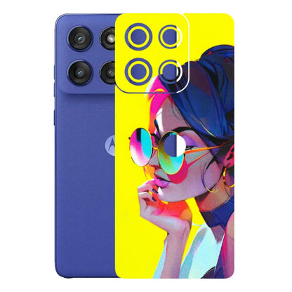 Motorola Phone Skins (All Models) - Bold Stylish Girl - 3D Embossed Finish (L-222) Motorola Edge 60 Stylus