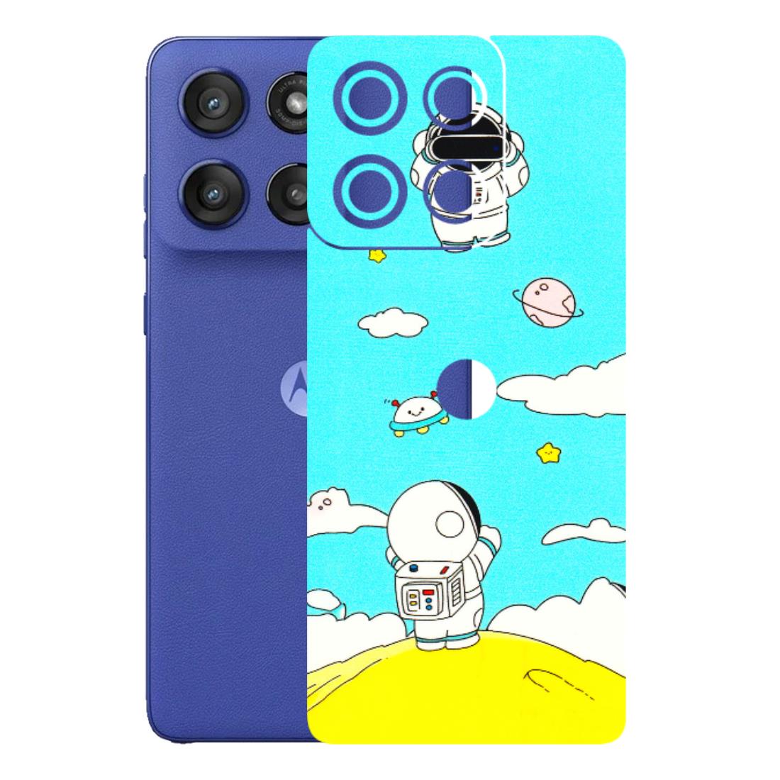 Motorola Phone Skins (All Models) - Blue Skies Astro Float - 3D Embossed Finish (L-230) Motorola Edge 60 Stylus