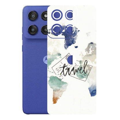 Motorola Phone Skins (All Models) - Travel The World - 3D Embossed Finish (L-232) Motorola Edge 60 Stylus
