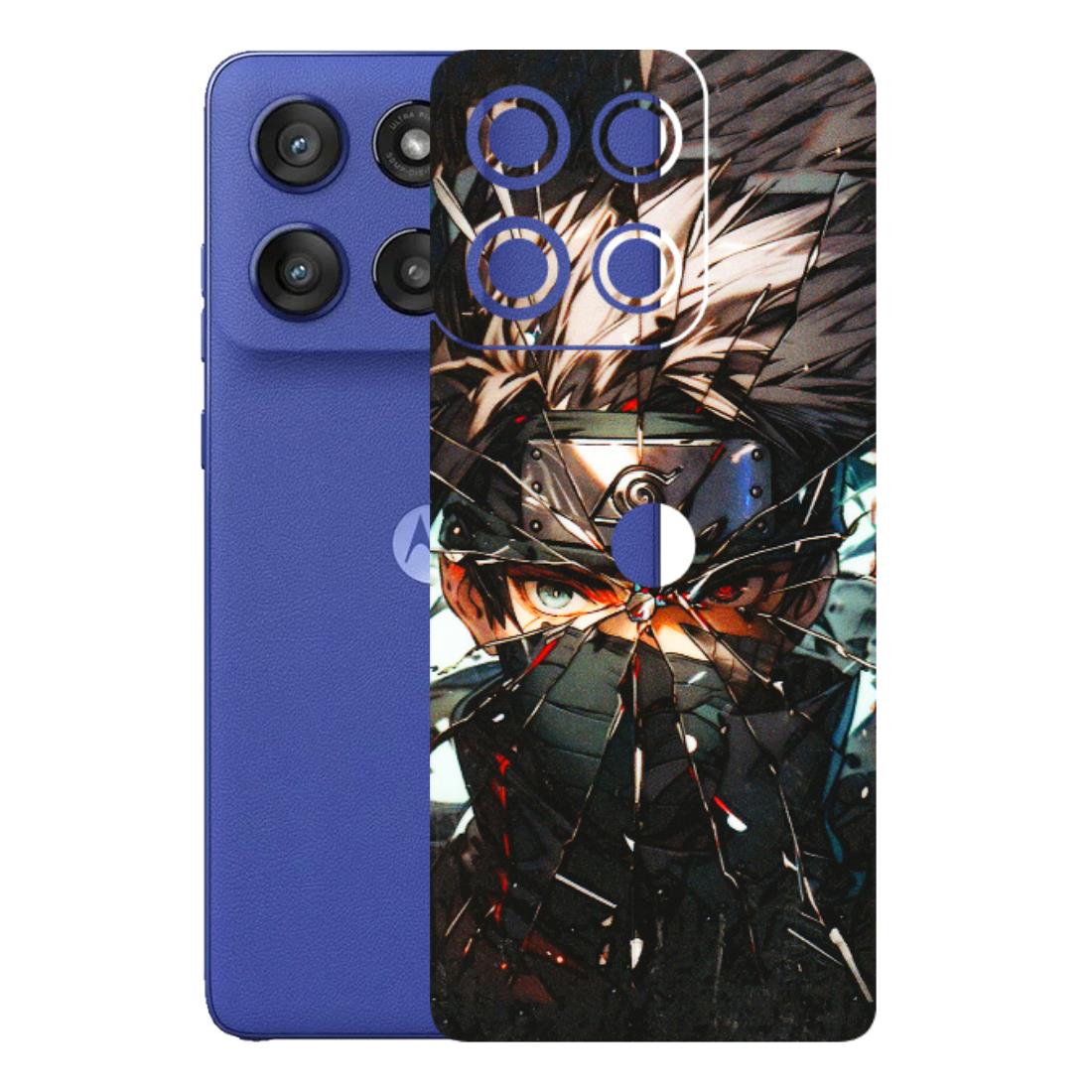 Motorola Phone Skins (All Models) - Kakashi Shattered Glass Effect - 3D Embossed Finish (L-237) Motorola Edge 60 Stylus