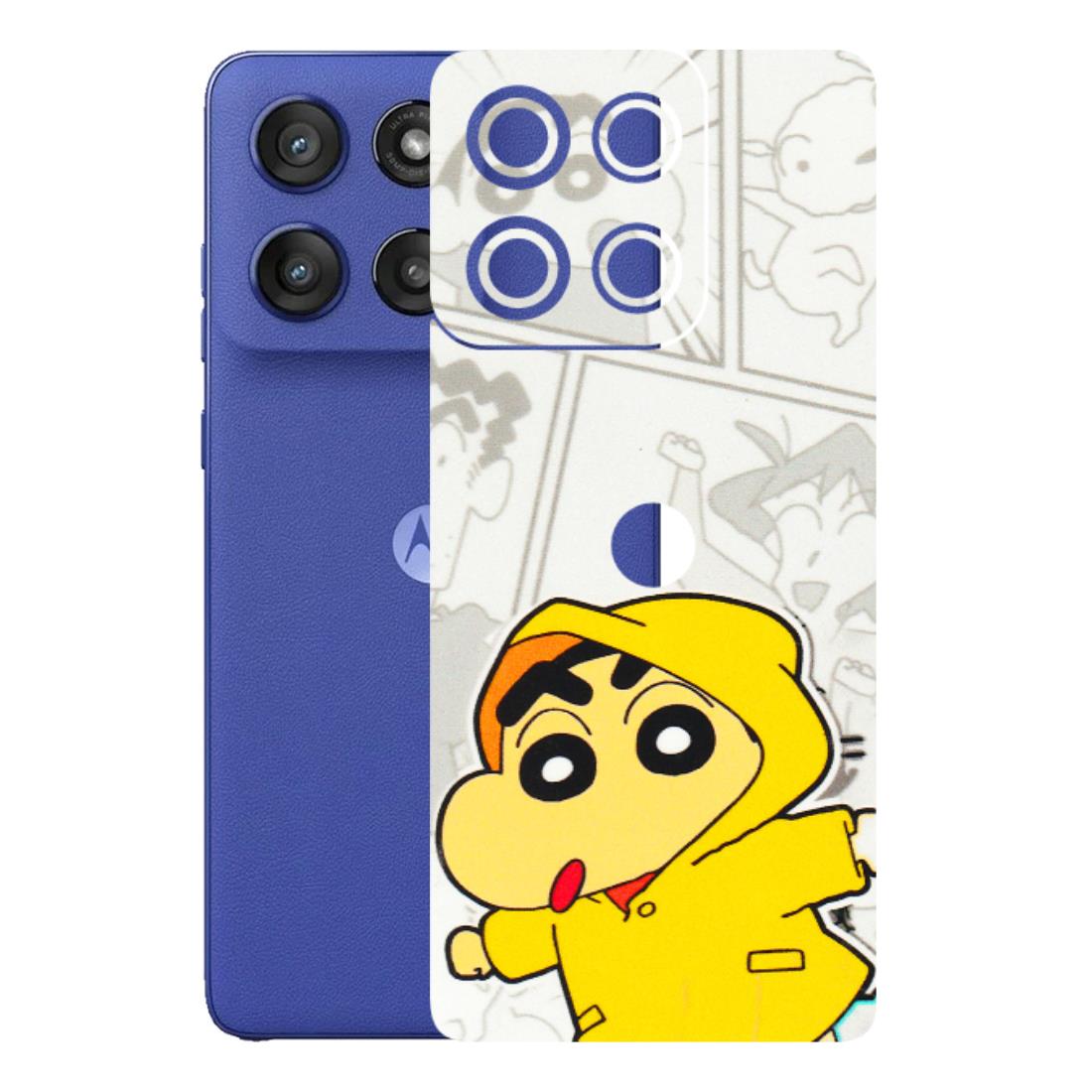 Motorola Phone Skins (All Models) - Yellow Shinchan Comic - 3D Embossed Finish (L-246) Motorola Edge 60 Stylus