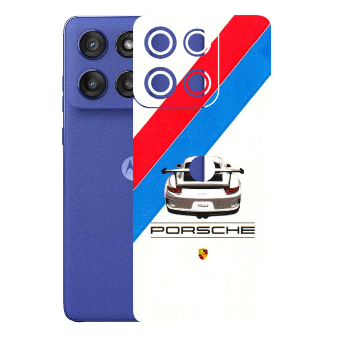Motorola Phone Skins (All Models) - Porche Car Sober Logo - 3D Embossed Finish (L-248) Motorola Edge 60 Stylus