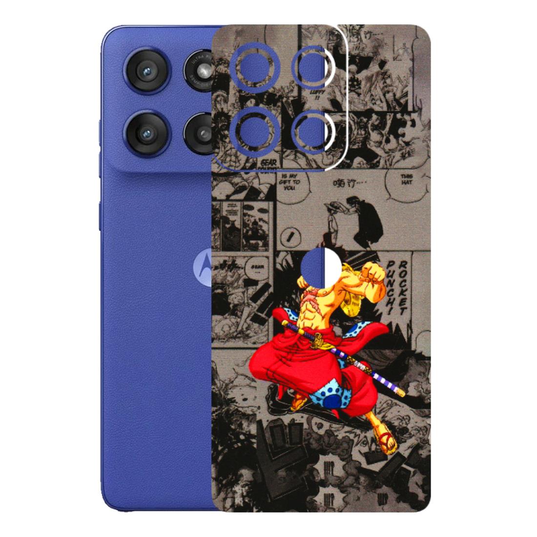Motorola Phone Skins (All Models) - One Piece Rocket Punch Manga - 3D Embossed Finish (L-25) Motorola Edge 60 Stylus