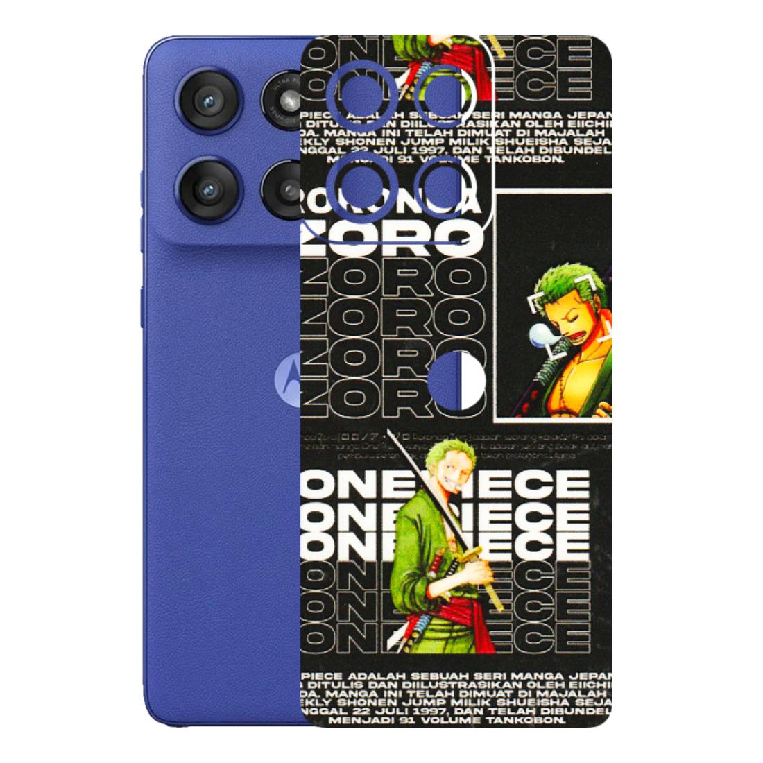 Motorola Phone Skins (All Models) - One Piece Zoro - 3D Embossed Finish (L-250) Motorola Edge 60 Stylus