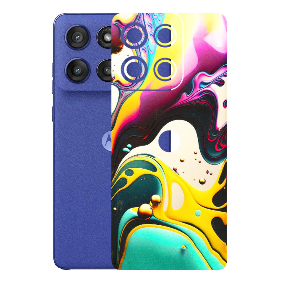 Motorola Phone Skins (All Models) - Multicolor Abstract pattern - 3D Embossed Finish (L-254) Motorola Edge 60 Stylus