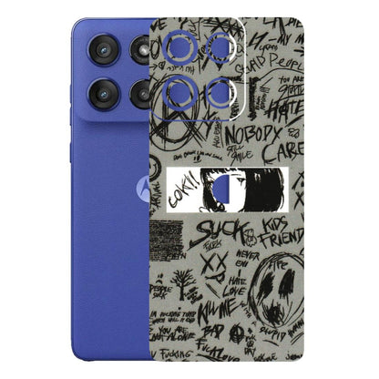 Motorola Phone Skins (All Models) - Never Have Love Anime - 3D Embossed Finish (L-260) Motorola Edge 60 Stylus