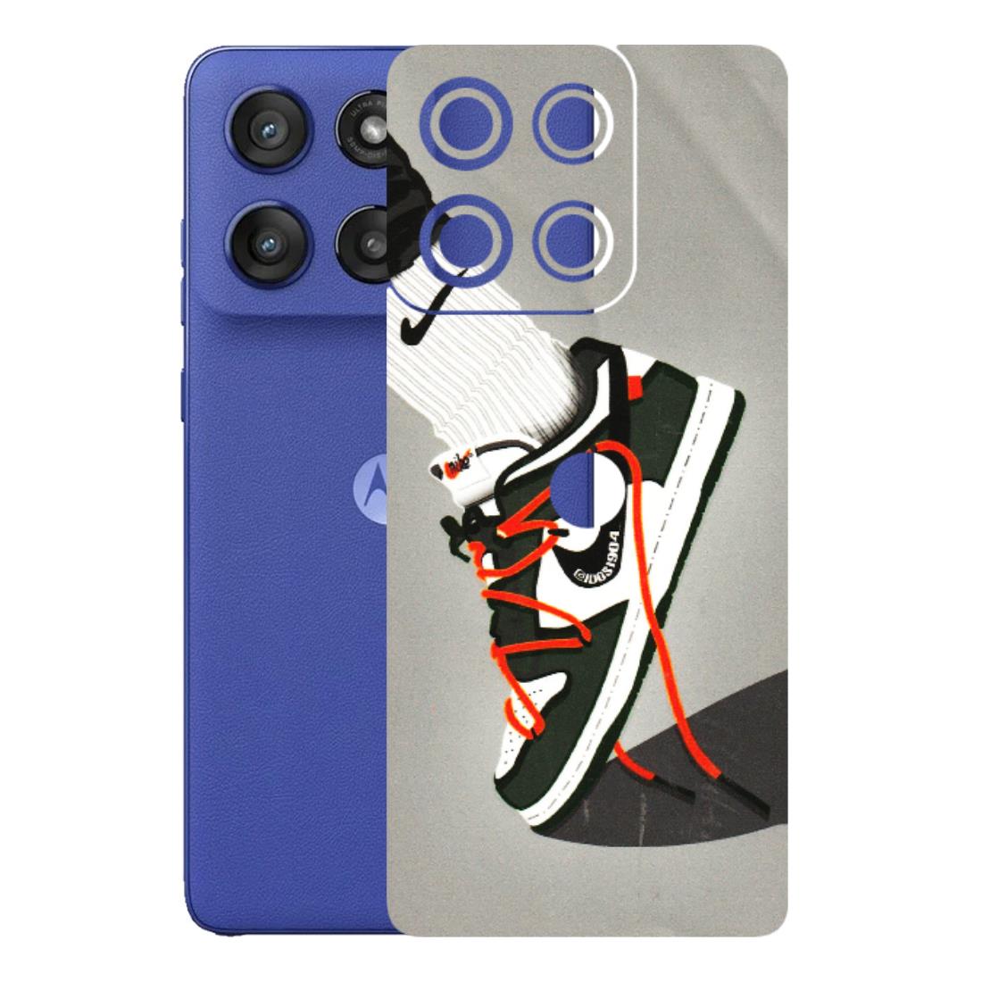 Motorola Phone Skins (All Models) - New Grey Sneaker - 3D Embossed Finish (L-261) Motorola Edge 60 Stylus