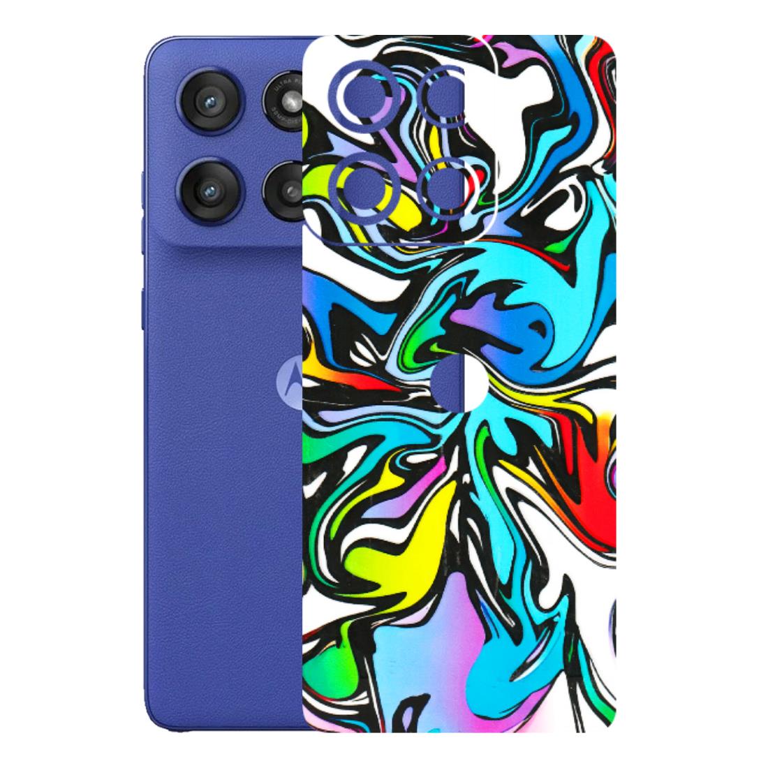Motorola Phone Skins (All Models) - Abstract Colour Paints - 3D Embossed Finish (L-271) Motorola Edge 60 Stylus