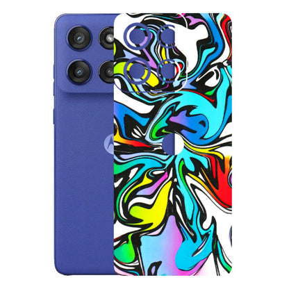 Motorola Phone Skins (All Models) - Abstract Colour Paints - 3D Embossed Finish (L-271) Motorola Edge 60 Stylus