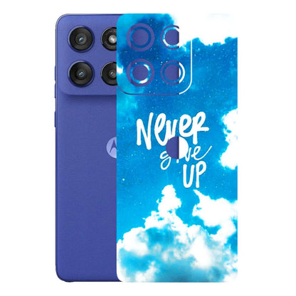 Motorola Phone Skins (All Models) - Never Give Up - 3D Embossed Finish (L-279) Motorola Edge 60 Stylus