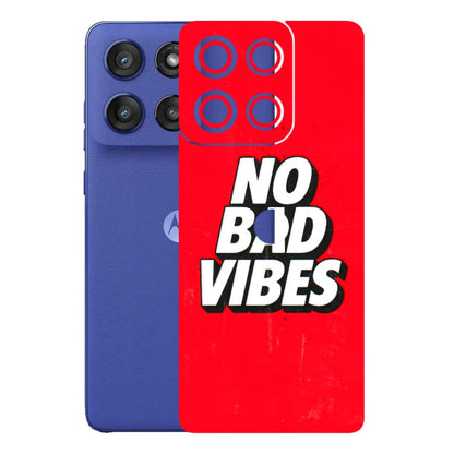Motorola Phone Skins (All Models) - No Bad Vibes - 3D Embossed Finish (L-280) Motorola Edge 60 Stylus