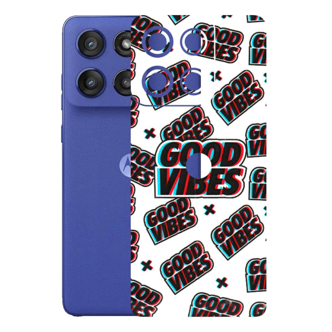 Motorola Phone Skins (All Models) - Good Vibes - 3D Embossed Finish (L-282) Motorola Edge 60 Stylus