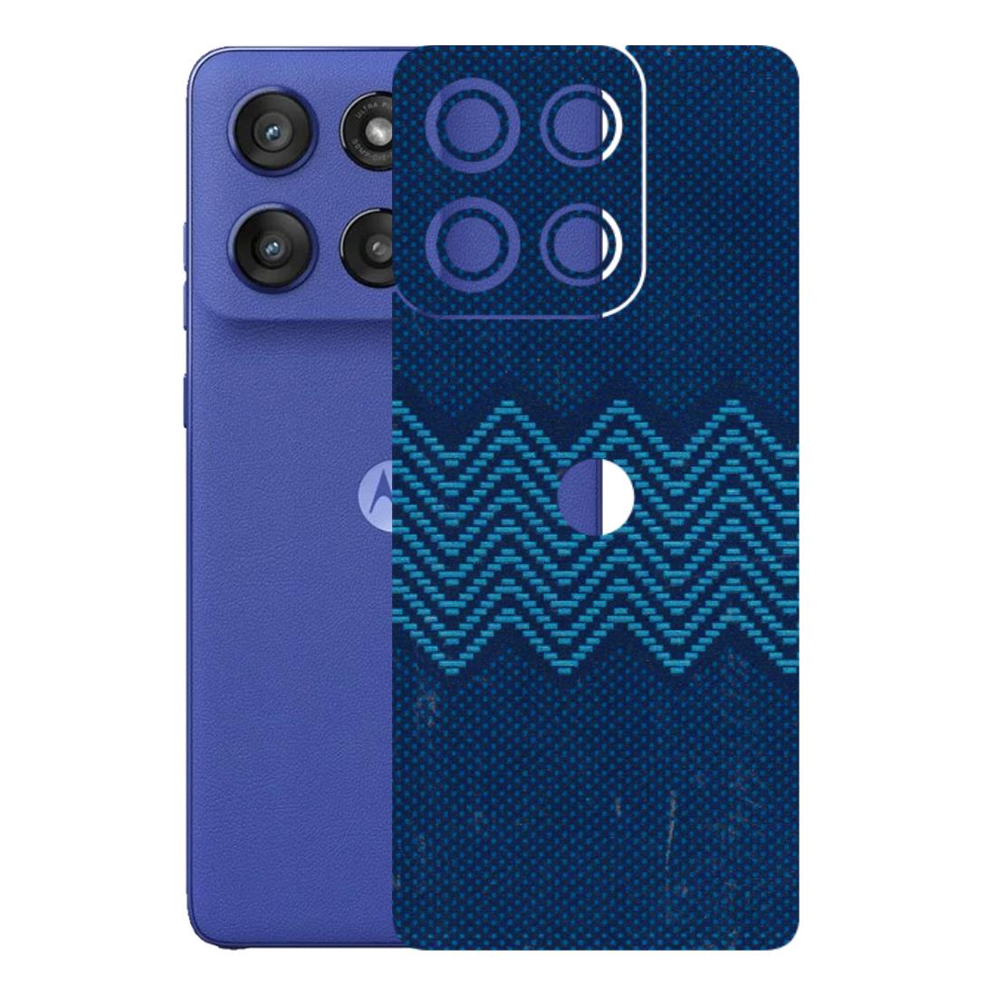 Motorola Phone Skins (All Models) - Blue Sober Waves - 3D Embossed Finish (L-306) Motorola Edge 60 Stylus