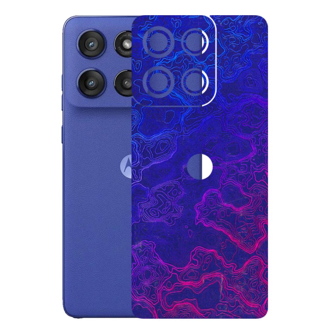 Motorola Phone Skins (All Models) - Purple Ripples Swirl - 3D Embossed Finish (L-314) Motorola Edge 60 Stylus