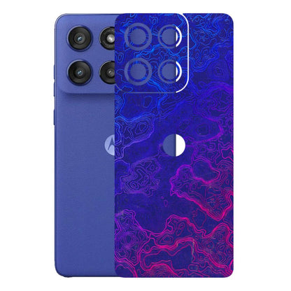 Motorola Phone Skins (All Models) - Purple Ripples Swirl - 3D Embossed Finish (L-314) Motorola Edge 60 Stylus