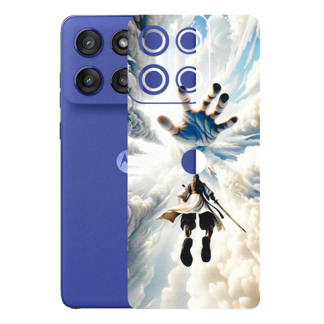 Motorola Phone Skins (All Models) - Big Hand With Monkey King - 3D Embossed Finish (L-323) Motorola Edge 60 Stylus