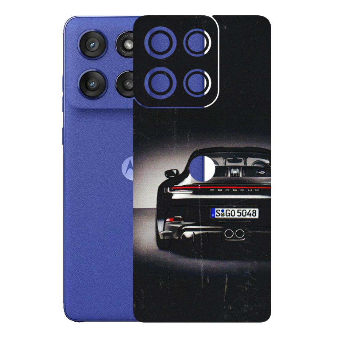 Motorola Phone Skins (All Models) - New Black Porsche GT3 - 3D Embossed Finish (L-327) Motorola Edge 60 Stylus