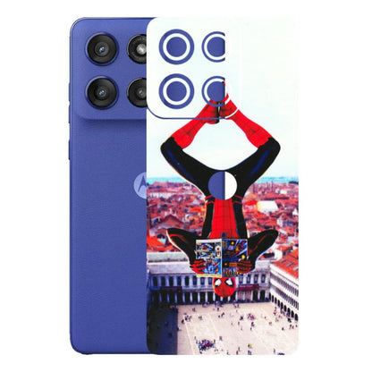 Motorola Phone Skins (All Models) - Spiderman Hanging - 3D Embossed Finish (L-53) Motorola Edge 60 Stylus