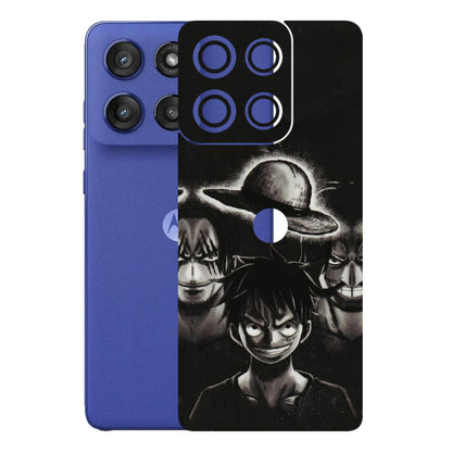 Motorola Phone Skins (All Models) - Black Luffy Hat - 3D Embossed Finish (L-57) Motorola Edge 60 Stylus