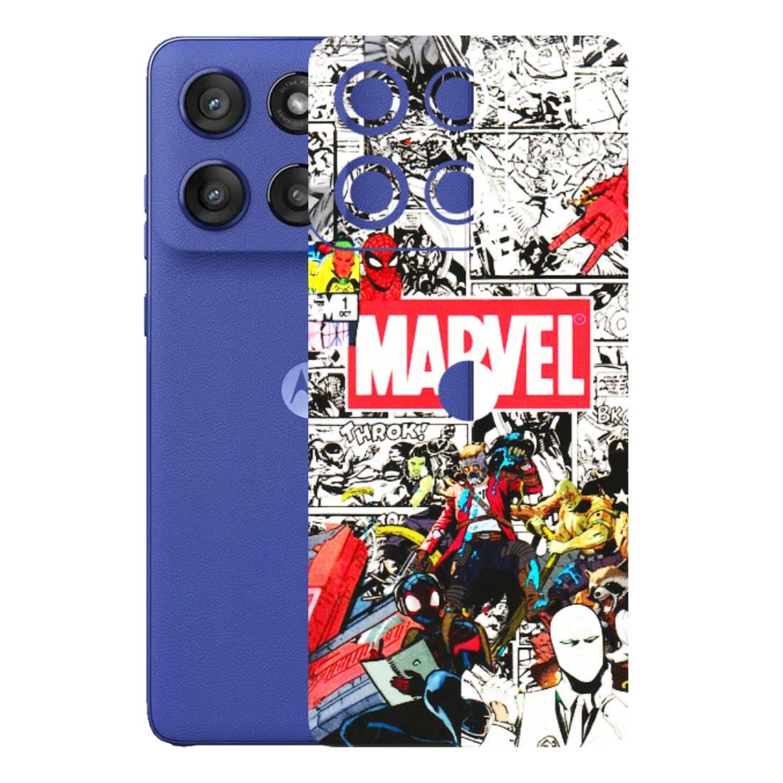 Motorola Phone Skins (All Models) - Marvel Colorful Comic - 3D Embossed Finish (L-64) Motorola Edge 60 Stylus