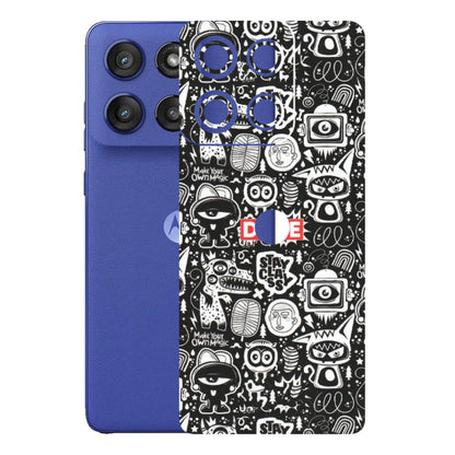Motorola Phone Skins (All Models) - Dope Stay Classy Black Doodles - Matte Finish (M-126) Motorola Edge 60 Stylus