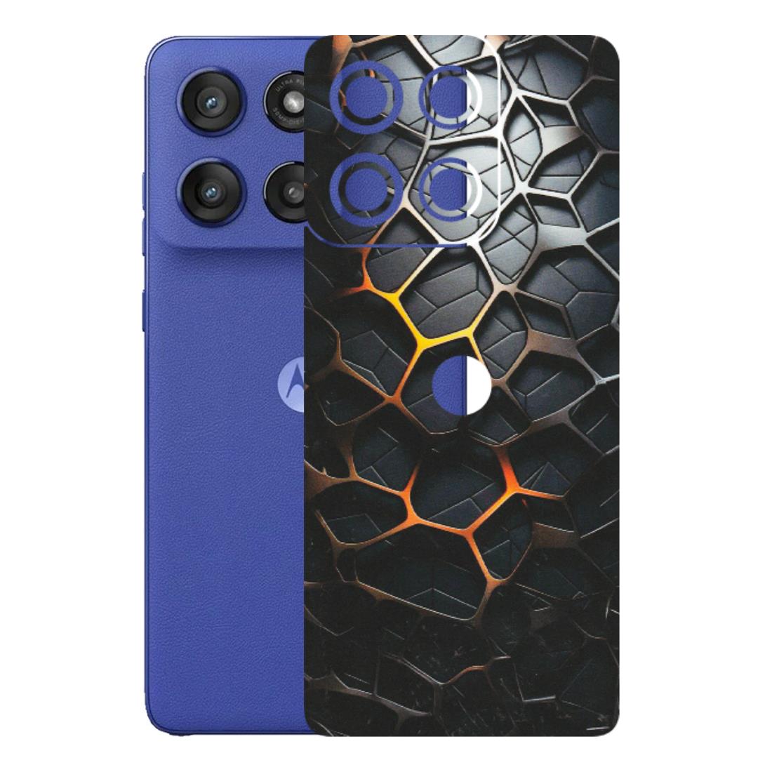 Motorola Phone Skins (All Models) - New Abstract Graphite Tiles - Matte Finish (M-130) Motorola Edge 60 Stylus