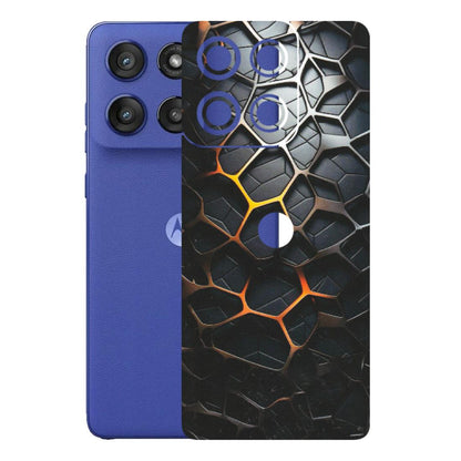 Motorola Phone Skins (All Models) - New Abstract Graphite Tiles - Matte Finish (M-130) Motorola Edge 60 Stylus