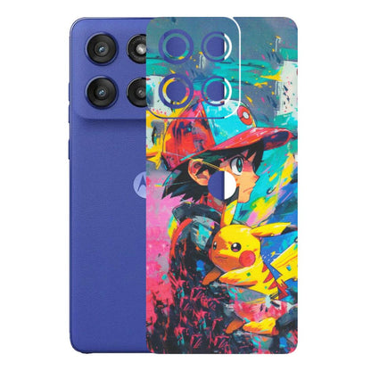 Motorola Phone Skins (All Models) - Ash & Pikachu - Matte Finish (M-26) Motorola Edge 60 Stylus