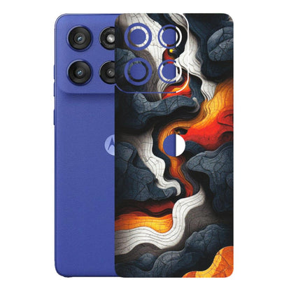 Motorola Phone Skins (All Models) - Abstract Volcanic Layers - Matte Finish (M-52) Motorola Edge 60 Stylus
