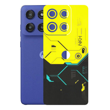 Motorola Phone Skins (All Models) - Black Yellow Technica - Matte Finish (M-53) Motorola Edge 60 Stylus