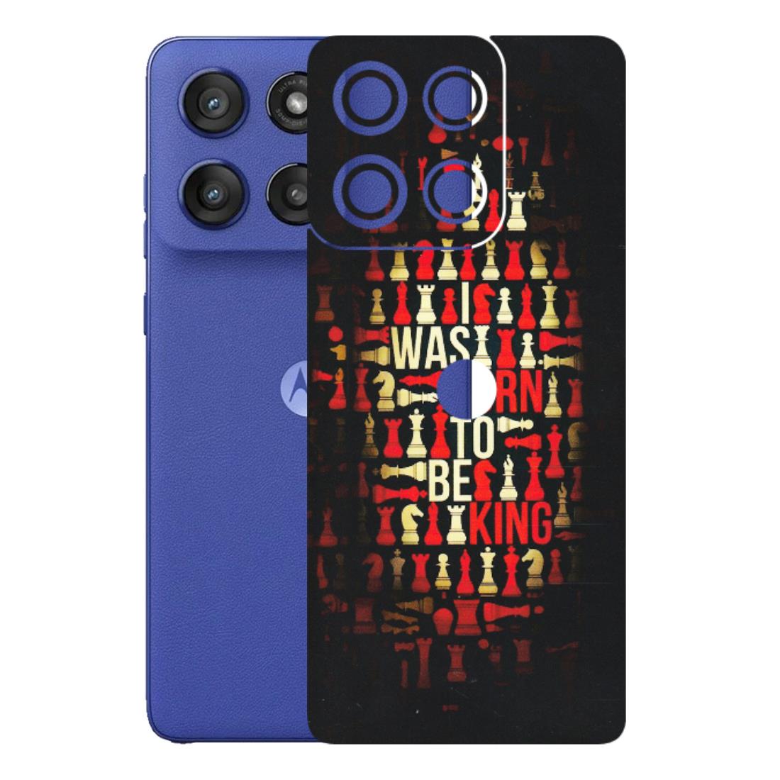 Motorola Phone Skins (All Models) - Born To Be King - Matte Finish (M-73) Motorola Edge 60 Stylus
