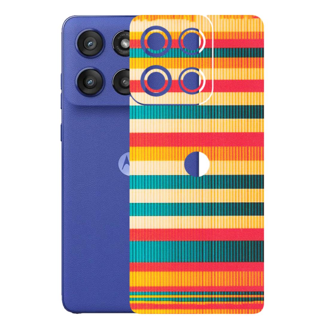 Motorola Phone Skins (All Models) - Colourful Stripes Soothing Effect - Matte Finish (M-86) Motorola Edge 60 Stylus