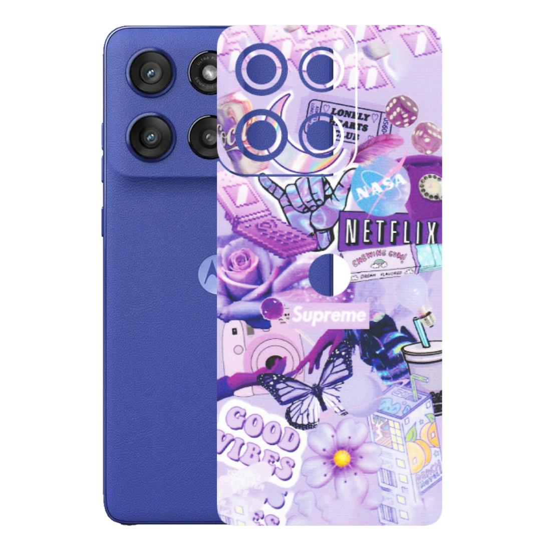Motorola Phone Skins (All Models) - Supreme Purple Magic - Matte Finish (M-88) Motorola Edge 60 Stylus
