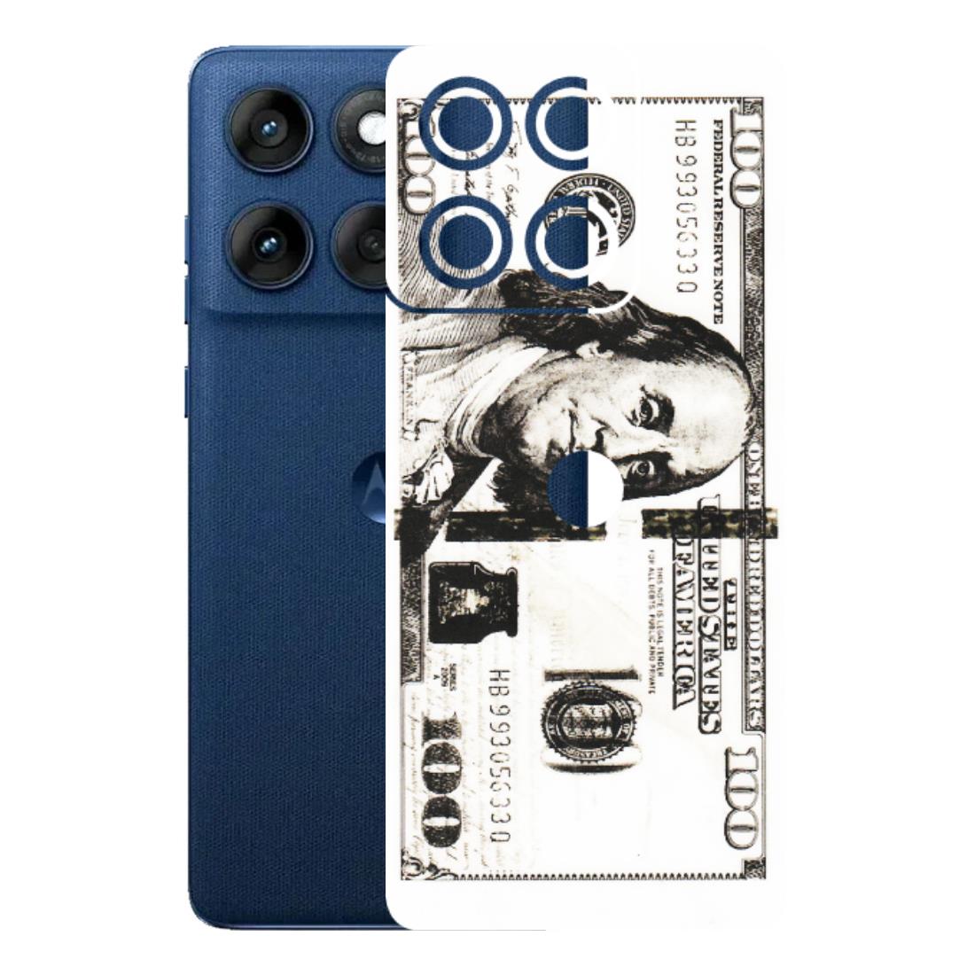 Motorola Phone Skins (All Models) - 100 Dollar Currency - Transparent Finish (T-01) Motorola Edge 60
