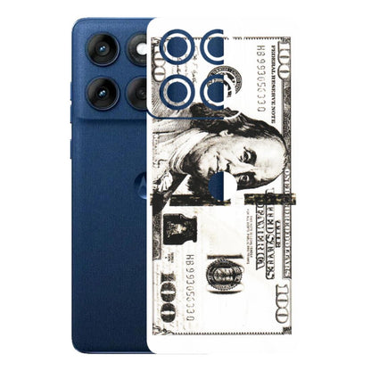 Motorola Phone Skins (All Models) - 100 Dollar Currency - Transparent Finish (T-01) Motorola Edge 60