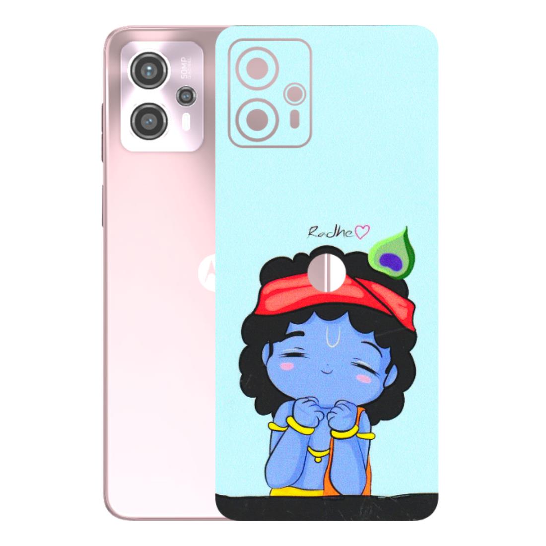 Motorola Phone Skins (All Models) - Radhe Radhe Cute Toon - 3D Embossed Finish (L-05) Motorola G13
