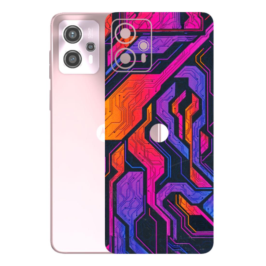 Motorola Phone Skins (All Models) - Tech Circuits Futuristic - 3D Embossed Finish (L-07) Motorola G13