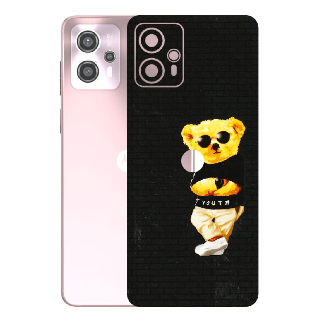 Motorola Phone Skins (All Models) - Classy Teddy Bear - 3D Embossed Finish (L-116) Motorola G13